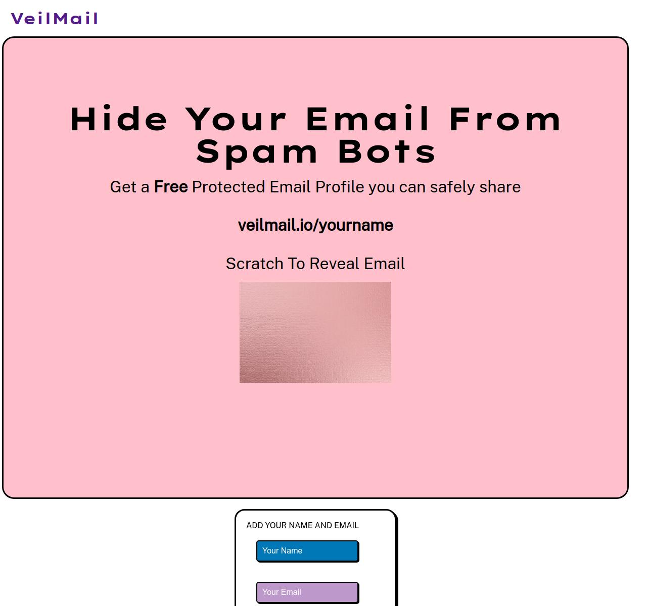 Hide Email Address From Spammers